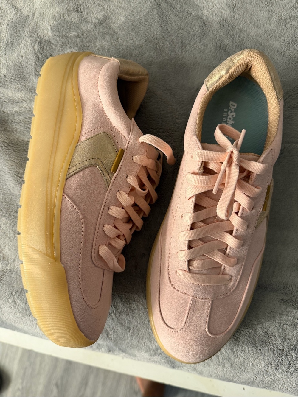 Dr. Scholl's Pink Platform Sneakers with Gum Sole
